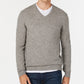 Club Room Men's V Neck Cashmere Sweater Gray Size XX-Large