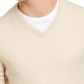 Club Room Men's V Neck Cashmere Sweater Beige Size XX-Large