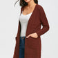 INC International Concepts Women's Ribbed Duster Cardigan Brown Size XX-Large