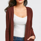 INC International Concepts Women's Ribbed Duster Cardigan Brown Size XX-Large