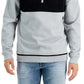 Alfani Men's Baseball Ottoman Quarter Zip Sweatshirt Gray Size Medium