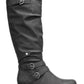 Sun + Stone Women's Brinley Strapped Lug Sole Boots Black Size 10 M