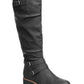 Sun + Stone Women's Brinley Strapped Lug Sole Boots Black Size 10 M