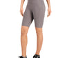 ID Ideology Women's 10 High Rise Pocket Bike Shorts Gray Size Medium