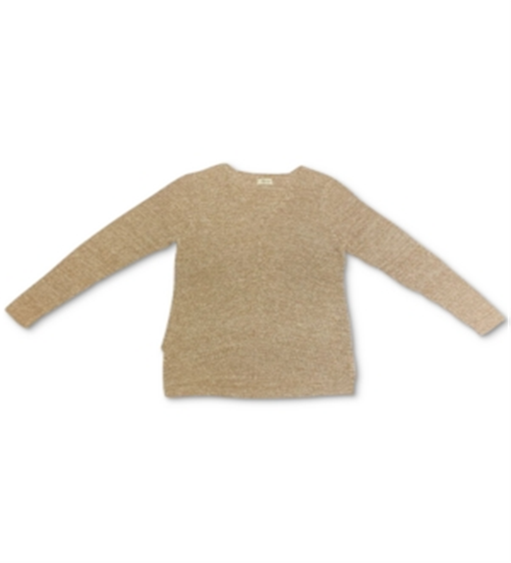 Style & Co Women's Cotton Rib Knit V Neck Sweater Brown Size X-Small