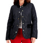 Charter Club Women's Quilted Corduroy Trim Jacket Black Size Large