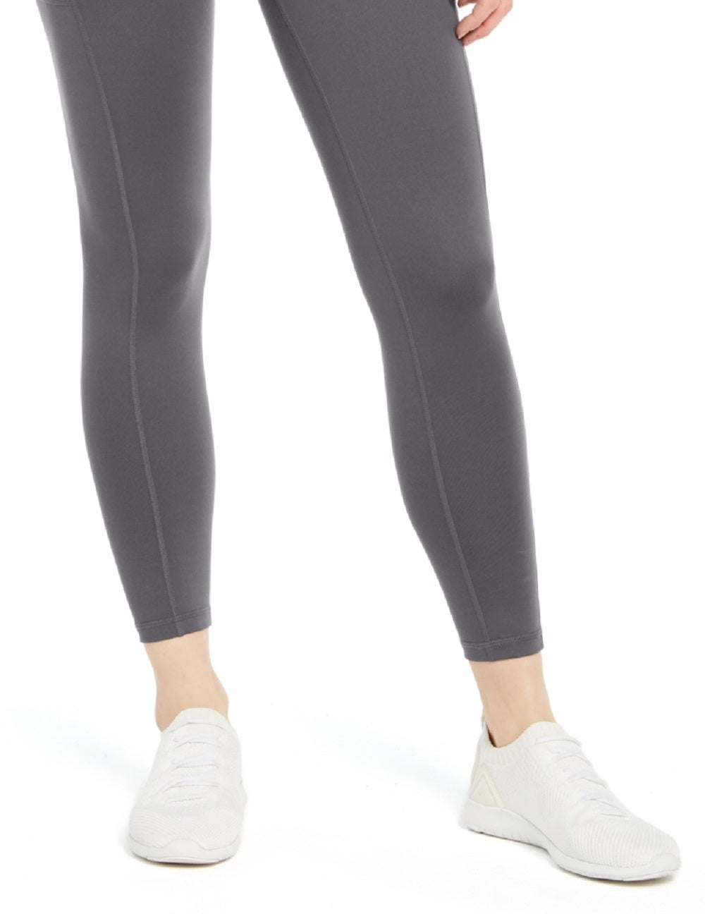 ID Ideology Women's High Waist Side Pocket 7/8 Length Leggings Gray Size XX-Large