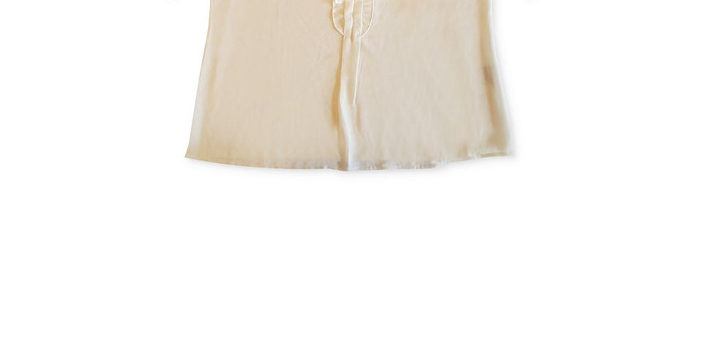 Charter Club Women's Short Sleeve Ruffle Top White Size Large