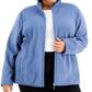 Karen Scott Women's Zeroproof Jacket Blue Size 2X