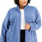 Karen Scott Women's Zeroproof Jacket Blue Size 2X