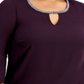 JM Collection Women's Bell Sleeve Embellished Trim Blouse Purple Size 2X
