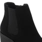 Sun + Stone Women's Morghan Lug Sole Block Heel Booties Shoes Black Size 7.5 M