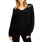 Bar Iii Womens Long Sleeve V Neck Sweater Black Size XXL
