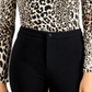Bar III Women's Cheetah Print Mock Neck Bodysuit Brown Size XX-Large