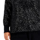 INC International Concepts Women's Sequin Sweater Hoodie Black Size 2X
