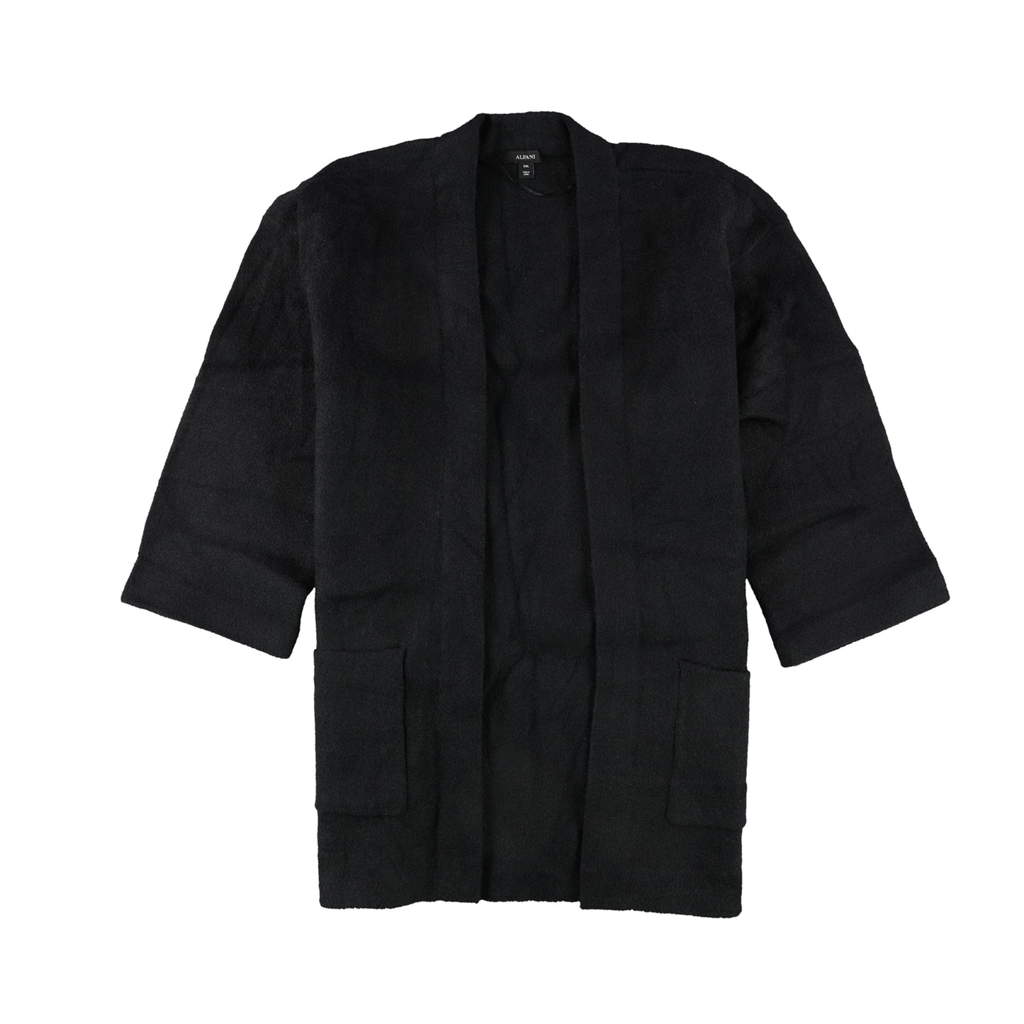 Alfani Women's Solid Cardigan Sweater Black Size XX-Large