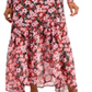 Bar III Women's Floral Print Wrap Dress Pink Size Medium