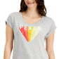 Style & Co Women's Graphic T-Shirt Grey Size Petite Small