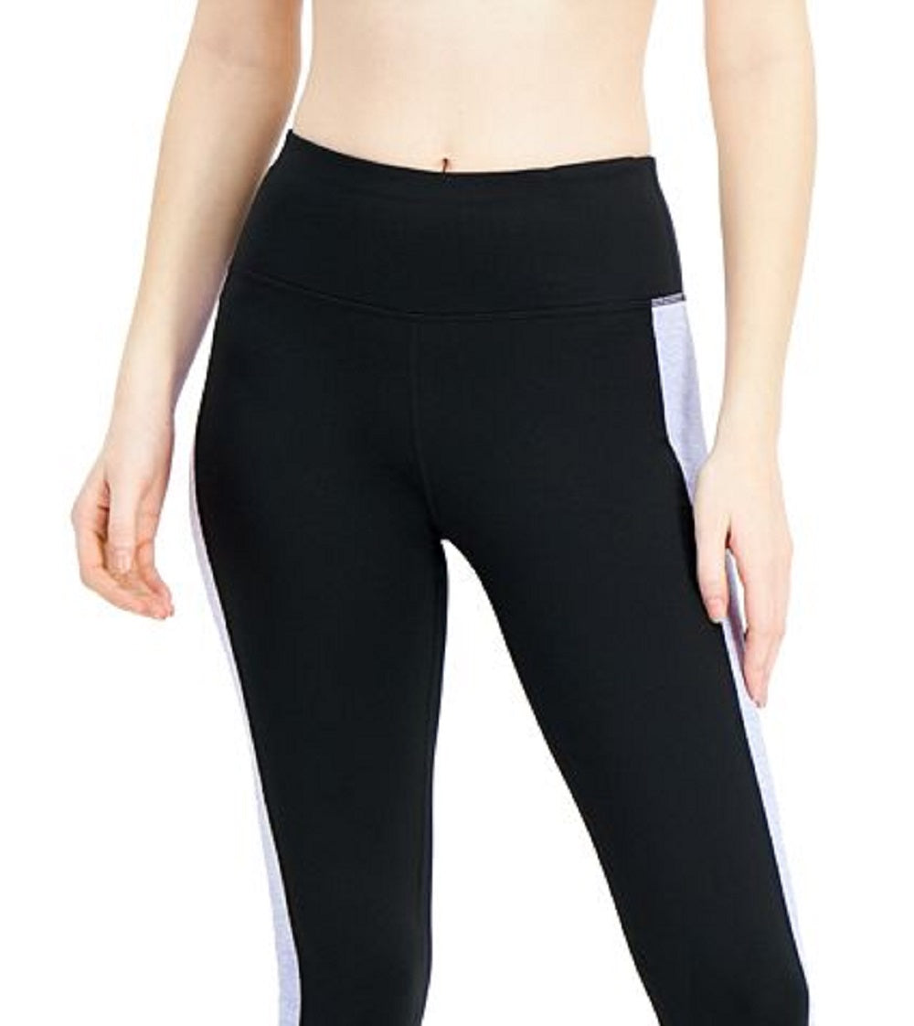Ideology Women's Colorblocked Cropped Leggings Gray Size Small