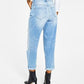 INC International Concepts Women's High Rise Ripped Leopard Boyfriend Jeans Blue Size 10
