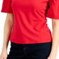 INC International Concepts Women's Cold Shoulder Balloon Sleeve Top Red Size XX-Large