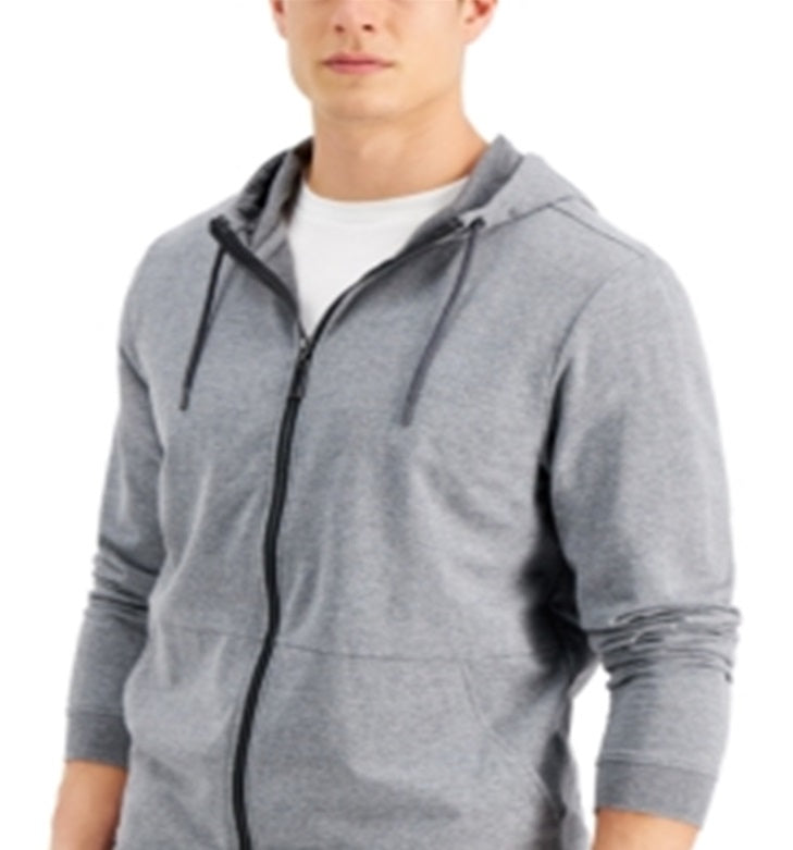 Alfani Men's Moisture Wicking Pajama Hoodie Gray Size Medium