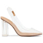 Wild Pair Women's Dharma Slingback Clear Vinyl Pumps Brown Size 5.5 M