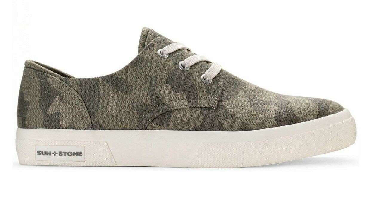 Sun + Stone Men's Kiva Lace Up Core Sneakers Green Size 8 M