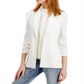 INC International Concepts Women's Satin Open-Front Blazer White Size Medium