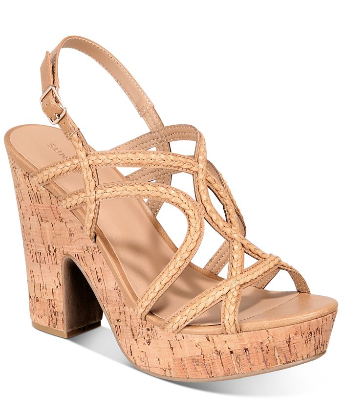 Sun + Stone Women's Nadiya Dress Sandals Brown Size 6 M