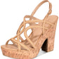 Sun + Stone Women's Nadiya Dress Sandals Brown Size 6.5 M