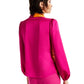 INC International Concepts Women's Colorblocked Twist-Front Blouse Pink Size Large