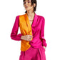 INC International Concepts Women's Colorblocked Twist-Front Blouse Pink Size Large
