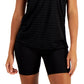 Ideology Women's Shadow Stripe T-Shirt Black Size X-Small