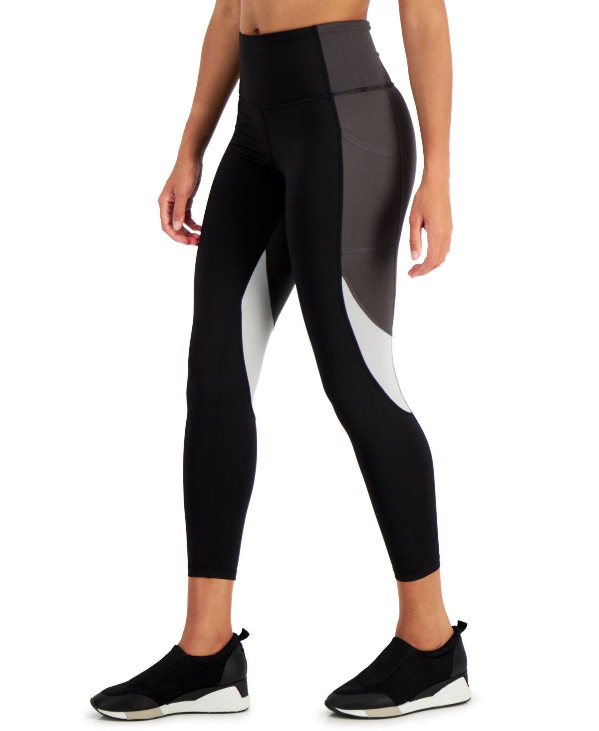 ID Ideology Women's Colorblock Leggings Black Size XX-Large
