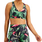 Ideology Women's Intimates Removable Pads Sports Bra Black Size X-Large