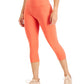 ID Ideology Women's High Rise Side Pocket Cropped Leggings Orange Size Medium