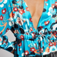 INC International Concepts Women's Beaded Fringe Kimono Blouse Blue Size Small