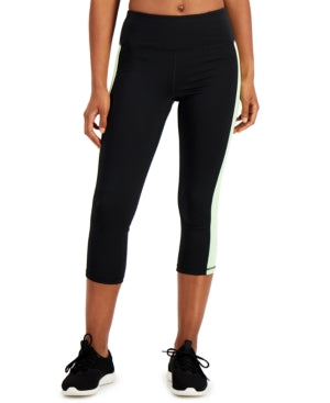 ID Ideology Women's Colorblocked Cropped Leggings Silver Size XL