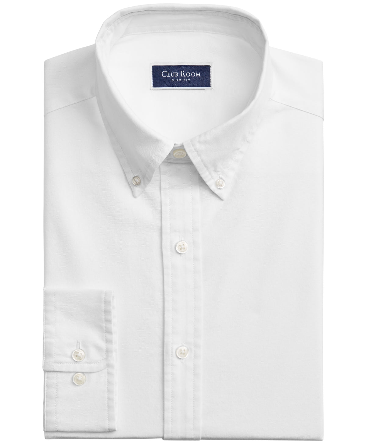 Club Room Men's Slim Fit Cotton Oxford Dress Shirt White Size X-Large