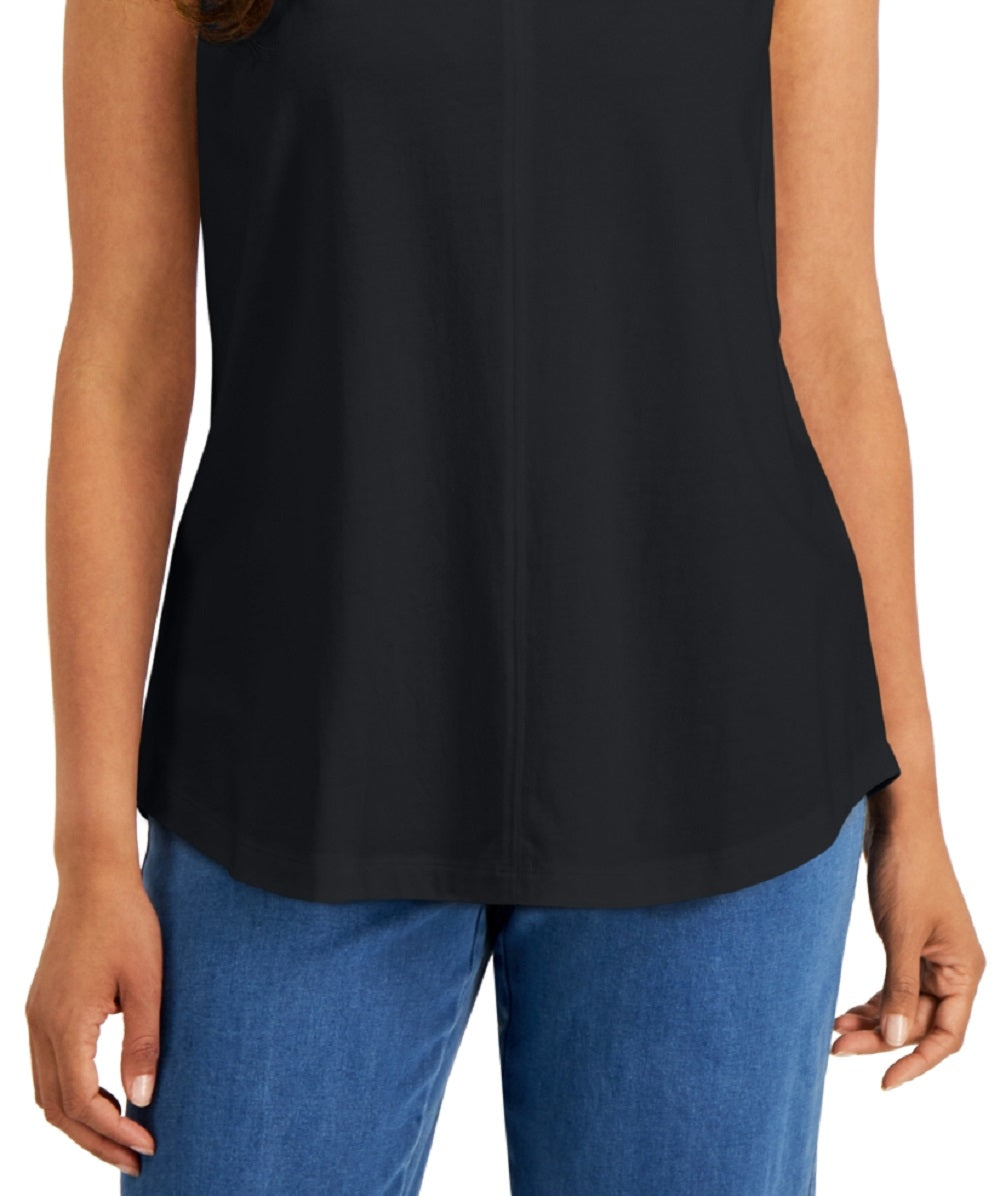 Karen Scott Women's Sleeveless Shell Top Black Size X-Large