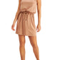 Ideology Women's Drawstring Waist Sleeveless Dress Pink Size Medium