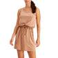 Ideology Women's Drawstring Waist Sleeveless Dress Pink Size Medium