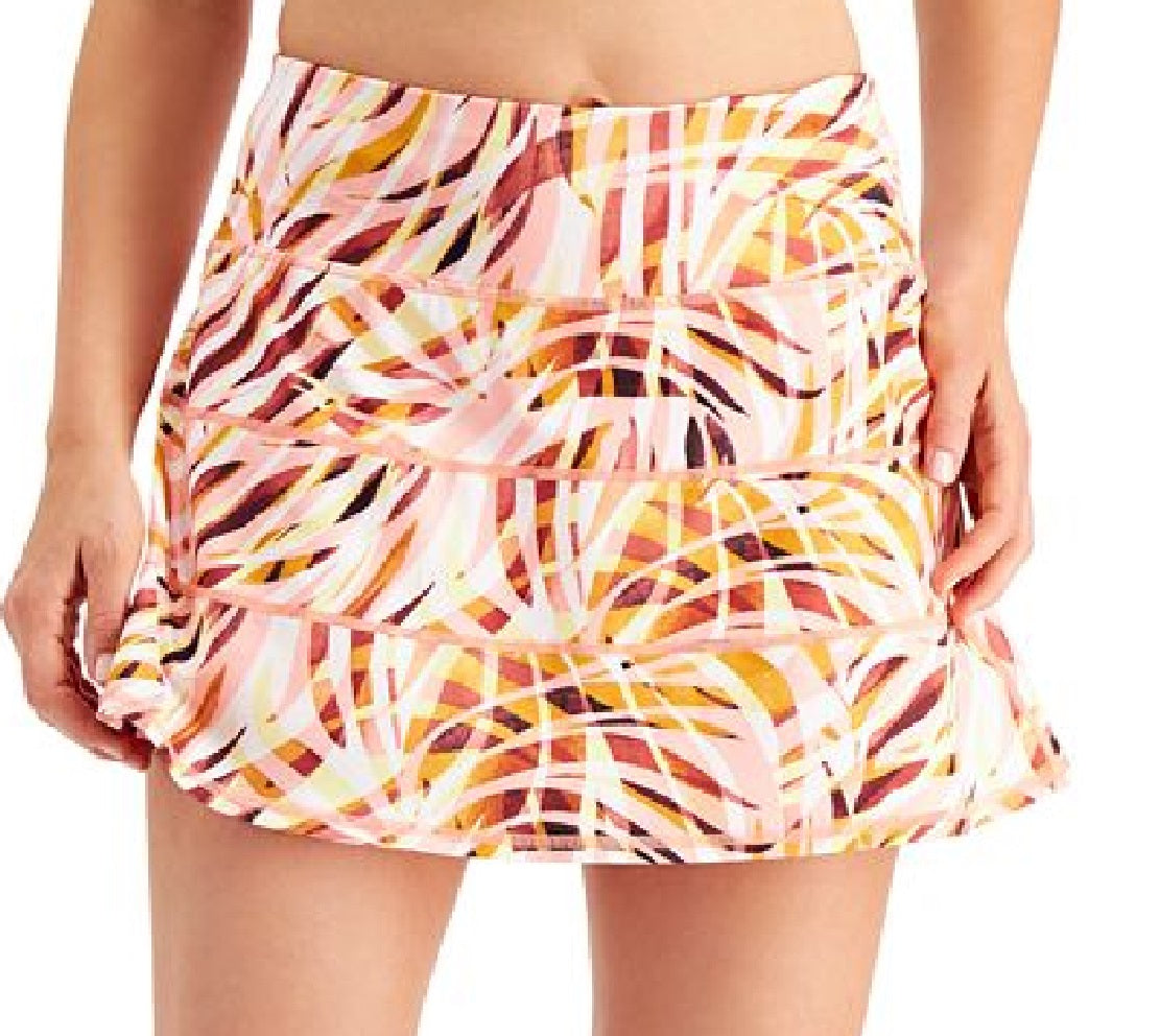 ID Ideology Women's Printed Tiered Skort Pink Size Small