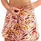 ID Ideology Women's Stretch Pocketed Moisture Wicking Flat Seems Printed Mini Ruffled Skort Pink Size Medium