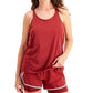 ID Ideology Women's Solid Strappy Tank Top Red Size Large