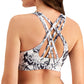 Ideology Women's Intimates Low Impact Strappy Back Animal Print Sports Bra White Size Medium