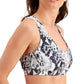 Ideology Women's Intimates Low Impact Strappy Back Animal Print Sports Bra White Size Medium
