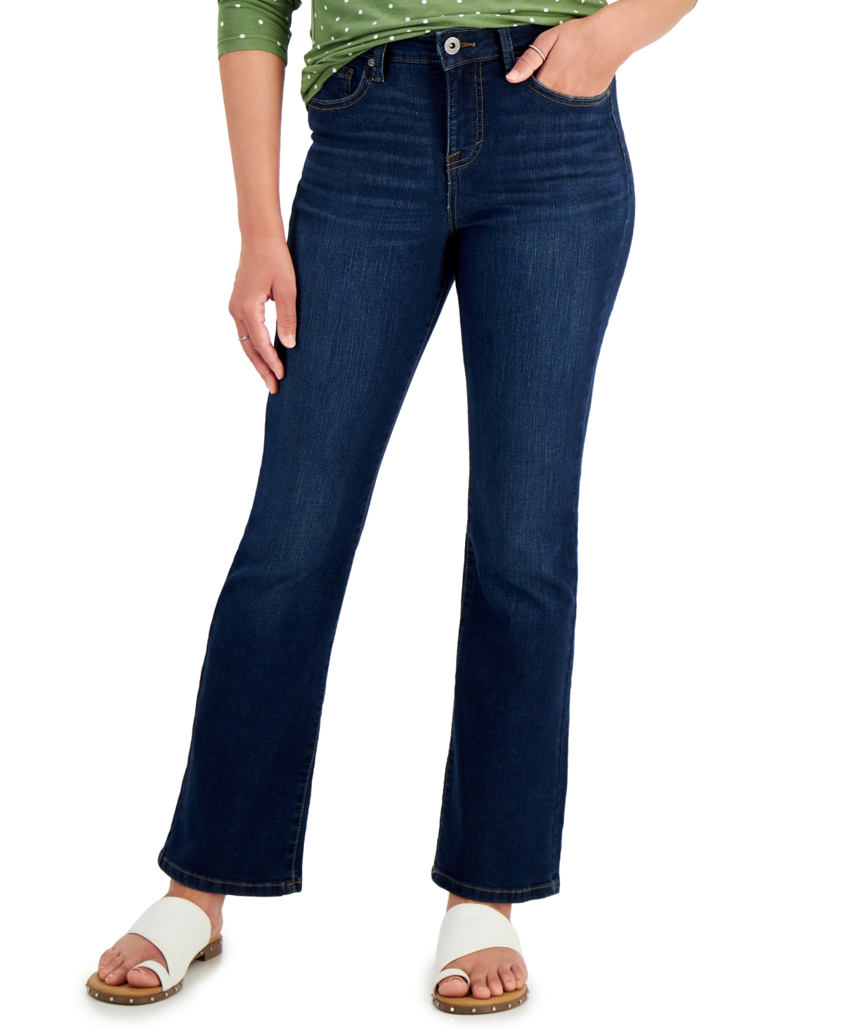 Style & Co Women's High Rise Bootcut Jeans Blue Size 18