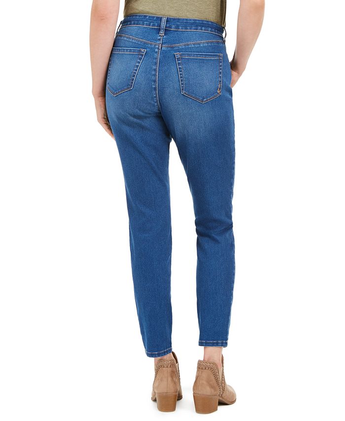 Style & Co Women's Curvy-Fit Skinny Jeans Blue Size 10 Petite